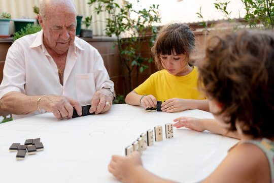 Family time playing board games
