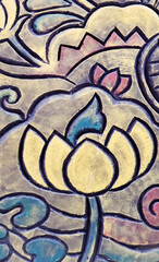 Indian carved wall art abstract background