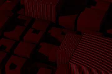 Cubes background with lines