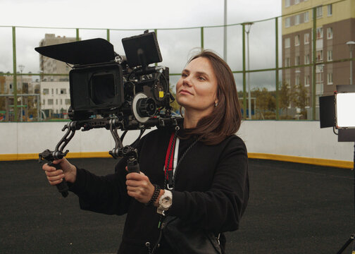 Female cameraman