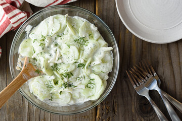 creamy cucumber salad
