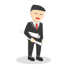 businessman feel not excited design