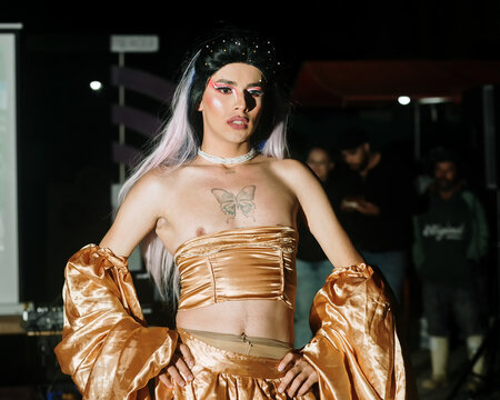 Drag queen performing a show