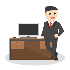 businessman on office desk design