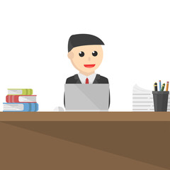 businessman working with laptop design