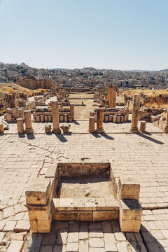 Ruins Of The Ancient City Of Jerash