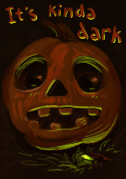 Halloween carved pumpkin