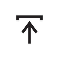 Graphic flat upload icon for your design and website