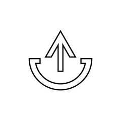 Graphic flat upload icon for your design and website