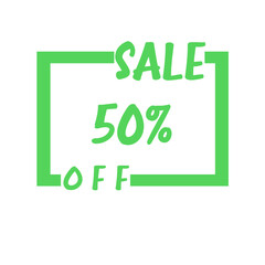 50 percent off dicount