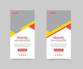 Corporate Web banner Web template landing page for traveling