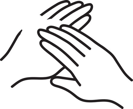 black and white hands touching