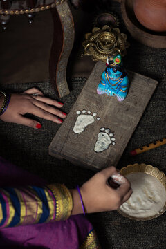 Pooja Setup to celebrate krishna Jayanti