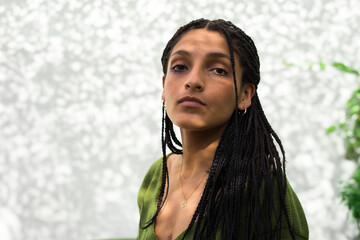 Portrait Of Woman With Braided Hair