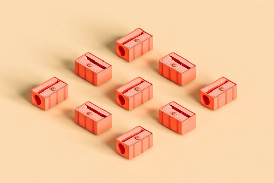 rhombus from pink pencil sharpener