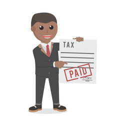 businessman african tax paid design people