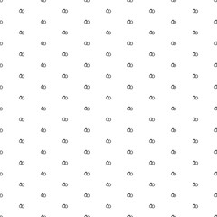 Square seamless background pattern from black wedding rings symbols. The pattern is evenly filled. Vector illustration on white background