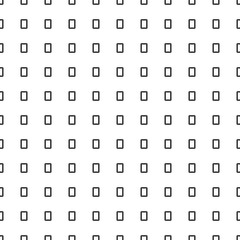 Square seamless background pattern from black photo frame symbols. The pattern is evenly filled. Vector illustration on white background