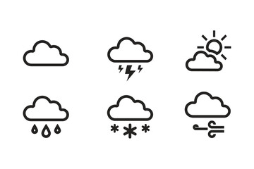 set of weather and season icons. vector design for applications, websites