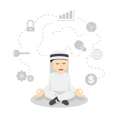 businessman arabian relaxion mind of business