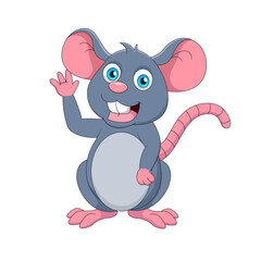 Obraz na płótnie Canvas Cute mouse cartoon. Cute animal cartoon. Vector illustration