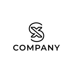Obraz premium Letter S Letter X Logo Design