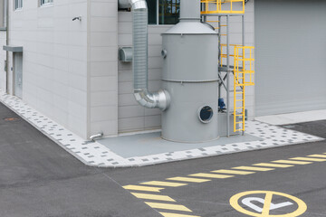 Installation of a machine that reduces air pollutants.