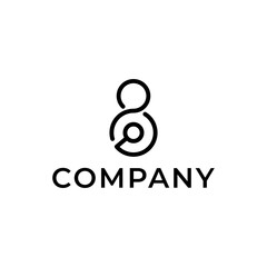 Human Infinity Magnifying Glass Logo Design