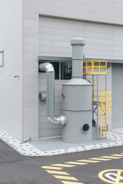 Air pollution prevention facilities installed in the factory.