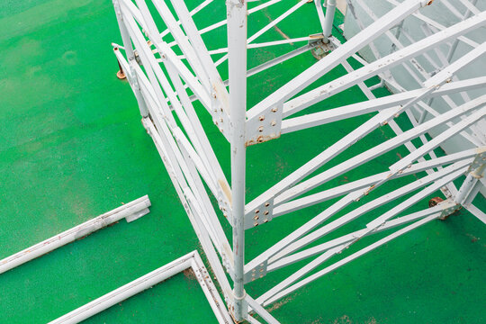 White Steel Structure in the Stadium.