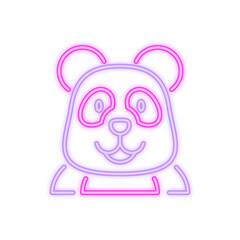 Fototapeta premium panda neon signboard