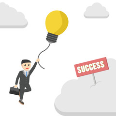 businessman idea bring to success cloud design people