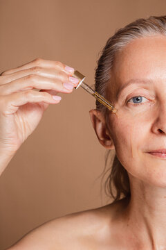 Skincare routine anti-age concept 