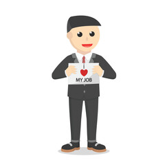 businessman love their jobs design people