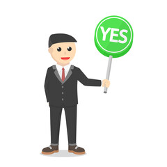 businessman showing yes sign design people