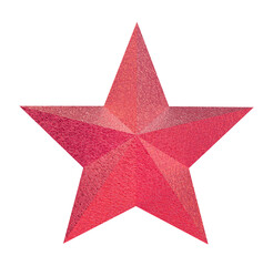Fototapeta premium Red christmas star isolated on white background.