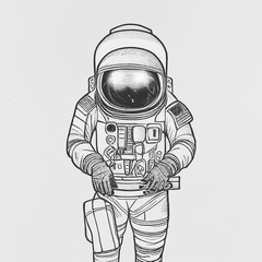 astronaut character drawing