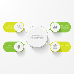 Business data visualization. Process chart. Abstract elements of graphs, diagrams with steps, options, sections or processes. Vector business template for presentations. Creative concept for infograph