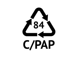 Composite Recycling codes. Recycling symbol on an isolated background. Mobius strip.
Special icon for sorting and recycling. Secondary use. Vector illustration for Packaging.