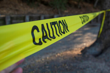 Police and Safety Caution Yellow tape