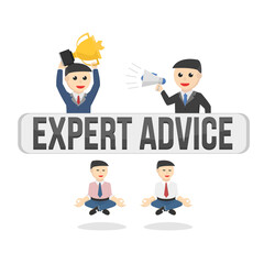business expert advice design character on white background
