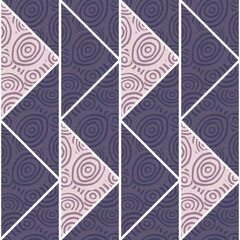 Circle shapes kaleidoscope seamless pattern. Decorative abstract mosaic ornament.