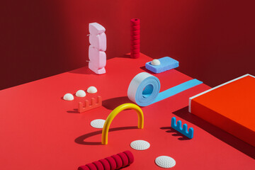 Study of shapes and materials