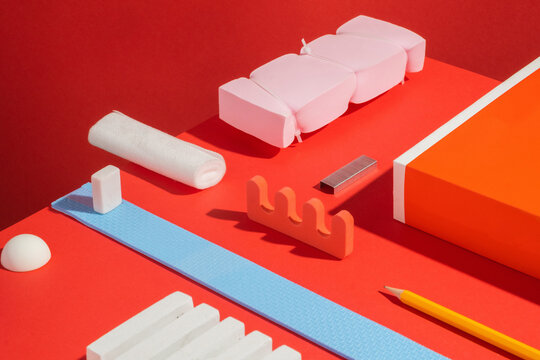 Various abstract shapes and items 