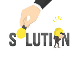 business solution design character on white background