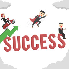 business success design character on white background