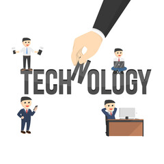 business technology design character on white background
