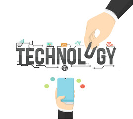 business technology design on white background