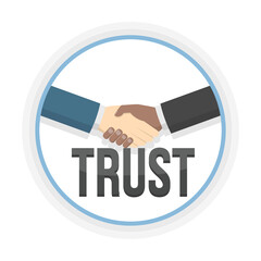 business trust design on white background
