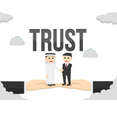 business trust design character on white background